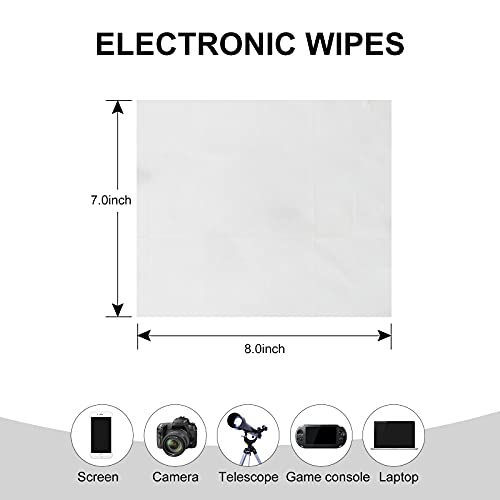 Screen Cleaner Cadith Electronic Wipes - Safely Clean Your Computer, Laptop, TV, Phone, and Tablet Screens - All Electronic Equipment - 8x7 Inches Screen Wipes(40PCS)
