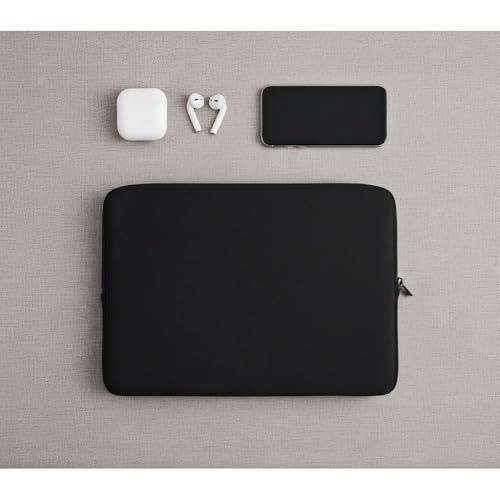 Laptop Sleeve Case 13 Inch - Foam Padded Zipper Bag for Carrying Computer Protection Bag, Slim Portable Design for 13" Ultrabook(Black) - color: Black