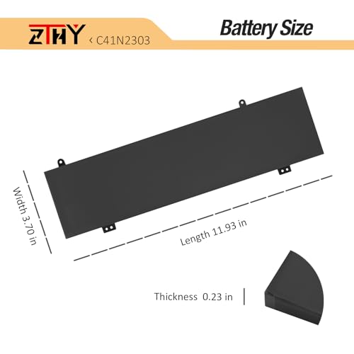 C41N2303 Laptop Battery Replacement for Asus ROG Zephyrus G16 GU605M GU605MI GU605MU GU605MV GU605MY GU605MZ GA605WI TUF Gaming A16 FA608WI FA608WU FA608WV FA608FM ProArt P16 H7606WI H7606WV H7606WU - size: 11.97*3.86*0.24 inch C41N2303