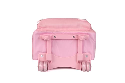 Rolling travel Laptop Backpack for school Teens Girls (STAR HEART PINK) - color: Star Heart Pink