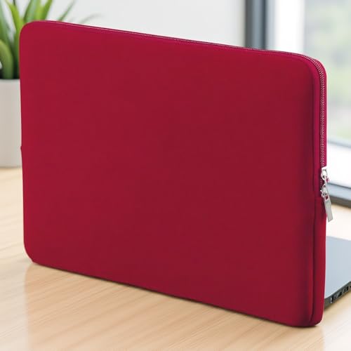 Laptop Sleeve Case 13 Inch - Foam Padded Zipper Bag for Carrying Computer Protection Bag, Slim Portable Design for 13" Ultrabook(Red) - color: Red