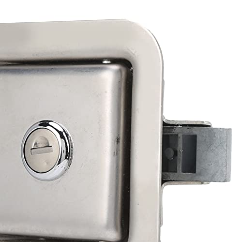 Truck Door Lock, Tool Box Lock, Stainless Steel Door Lock Industrial Supplies Generator Set Panel Lock with 2 Keys Square for Tool Box Electric Cabinet