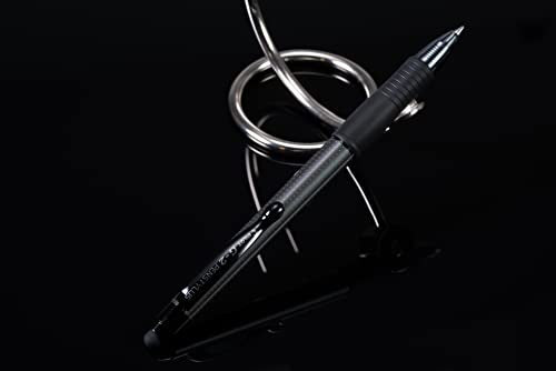 Pilot G2 Pen Stylus, Premium Refillable and Retractable Rolling Ball Gel Pens, Fine Point, Gray Barrel, 0.7 mm, Black Ink Pens, Pack of 2