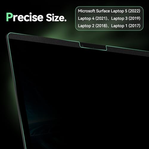 Magnetic 13.5 Inch Surface Laptop Privacy Screen for Microsoft Surface Laptop 5/4/3/2/1, Removable Film Anti-Spy Filter Black Security Protector, Anti Glare Blue Light Shield Matte Screen Guard