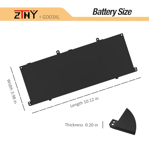 59.16Wh GD03XL Laptop Battery Replacement for HP Envy x360 2-in-1 14-fa0000 | 14-fc0000 14-fc0078TU, EliteBook Ultra G1q G1q8 ,OmniBook X 14-fe0000 14-fe0057nr Pavilion 16-AF 16-AG GD03059XL N66215-005 - size: 10.08*3.94*0.2 inch GD03XL