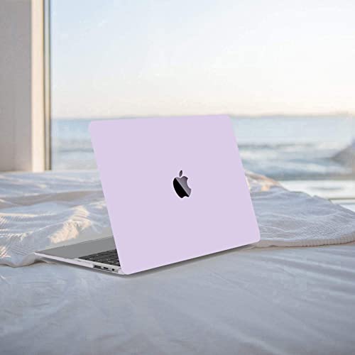 Anban for MacBook Pro 13 inch Case 2025 2024 2023 2022 2021 2020-2016 M2 M1 | Model A2338 A2251 A2289 A2159 A1989 A1708 A1706, Plastic Laptop Hard Shell Case with Keyboard Cover &Screen Protector, Purple - color: Lavender Purple