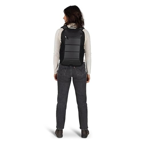 Osprey Ozone Slim Pack - Lightweight Laptop Backpack with AirScape Suspension, Water Bottle Pockets & Slim Travel Design - Fits Most 16" Laptops - Personal Item or Carry-On Compatible, Black - color: Black