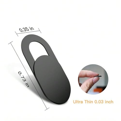 3Pcs Magnetic Sliding Webcam Cover, Camera Privacy Shutter Sticker for Laptop, Tablet, PC, Pad and Phone Lens, Thin Plastic Camera Blocker