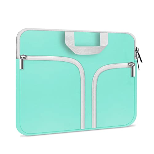 HESTECH Laptop case 14 inch,Chromebook Sleeve Cover,Neoprene Protective Carrying Bag for 14-15.6" HP Asus Acer Samsung Sony Dell XPS Surface Book 15/16 inch MacBook Pro Computer,Green - size: 14"-15-15.4 inch