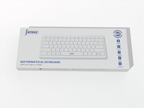 Mathematical Keyboard — Write Math & Equations Faster on Windows PC | 55 Symbols & Shortcuts for Any Editor or Browser | 2.4G Wireless + Bluetooth | USB-C Rechargeable | US Layout |