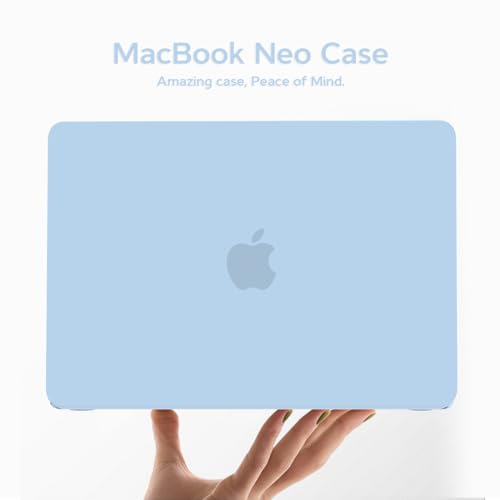 B BELK for MacBook Neo Case 13 inch 2026 Release Model A3404, Airy Blue | Matte Hard Shell Case with Keyboard Cover & Screen Protector, 1:1 Precision Fit Protective Laptop Cover for New Mac Neo Case - color: Airy Blue