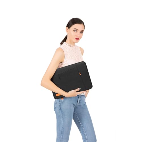 MOSISO Laptop Case 13.3 inch, 13-13.3 inch Laptop Sleeve, Black | Compatible with MacBook Neo/Air13.6/Pro13/Pro14,HP Dell ASUS Lenovo,Polyester with Bevel Horizontal&Vertical Pocket&Small Bag