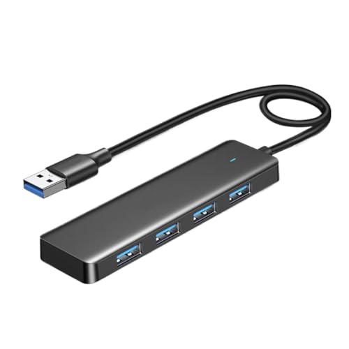 4 Port USB 3.0 Slim Hub Compatible with Pro Air Laptop Desktop PC PS5 (60cm) - color: 60cm