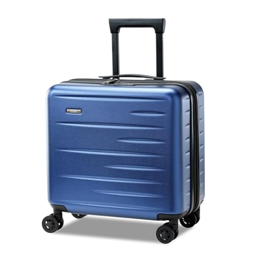 CENSIEN Expandable 16 Inch Carry On Luggage Airline Approved Small Suitcase | Lightweight ABS+PC Hard Shell Suitcases,360° Spinner Wheels,TSA Lock,YKK Zipper,Business Weekender Short Trips,Blue - color: Navy Blue, size: 16 Inch EXT