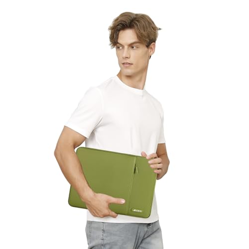 MOSISO Laptop Case 13 inch, Laptop Sleeve Bag with Pocket | Compatible with MacBook Neo A3404 2026/Air/Pro 13 M5/M4/M3/M2/M1 2026-2016, Polyester Vertical Computer Bag, Chartreuse - color: Chartreuse, size: 13 inch