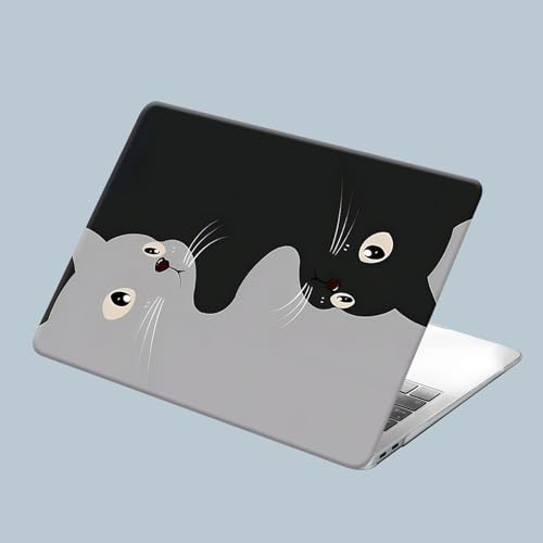 Case for MacBook Pro 13 Inch 2025, 2024, 2023, 2022-2016 M2 M1 A2338 A2289 A2251 A2159 A1989 A1706 A1708, Cute Plastic Hard Shell & Keyboard Cover, Two Cats - color: Two Cats