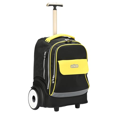 Rolling Laptop Bag for 15.6 Inch Laptop,Roller Bag,Backpack with Wheels, 20 Inch Wheeled Computer Bag,Black/Yellow - color: T5- Black/Yellow