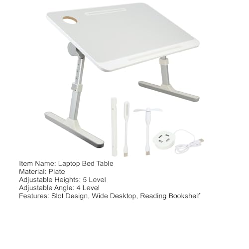 Laptop Bed Tray Table, Height Angle Adjustable Laptop Bed Stand, Portable Laps Desk with Foldable Legs Foldable Laps Tablet Table for Sofa Couch Grey - color: Gray