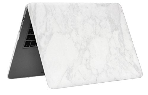 UESWILL Marble Pattern Smooth Hard Shell Case Cover Compatible with MacBook Air 11 inch (A1465/ A1370) + Microfibre Cleaning Cloth, (White) - color: Pattern-marble White, size: MacBook Air 11"