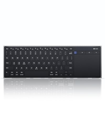 CZUR K5S Bluetooth Keyboard with Touchpad, Wireless & Wired, Rechargeable | Meadia Control, HTPC for PC-connected TV, Portable Keyboard for PC/Laptop/Tablet/Phone, for Windows/Mac/Android/iOS