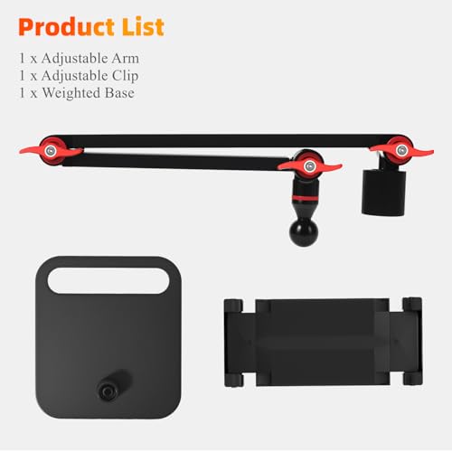 Vertical Portable Monitor Stand, Upgrade Knob Adjustment Portable Monitor Holder for 15.6 17.3 18.5 Inch Screen, Ergonomic Travel Monitor Mount, Tablet Stand for iPad 12.9‘’