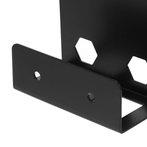 Zerodeko Desk Laptop Mount with Metal Screw Mounting Bracket and Protective Pads, Universal 3pcs Black Laptop Storage Holder for Keyboard, Cables, and Network Switch, Office and Study