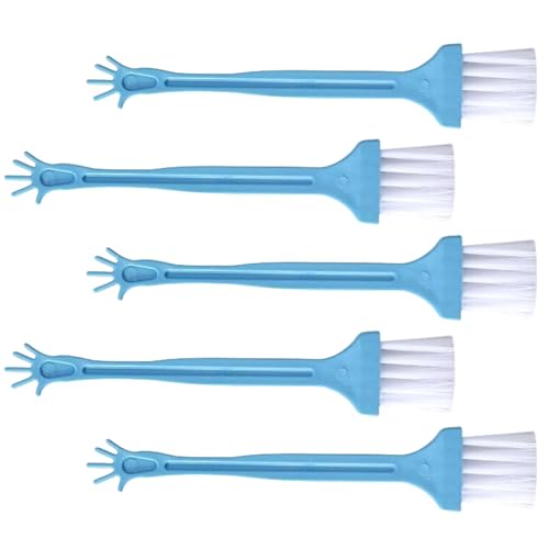5Pieces Computer Keyboard Tool Electronic Small Brush for Office Worker and Frequent Laptop Users - color: Blue