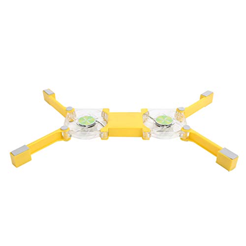 Laptop Cooling Pad, USB Foldable Radiator Cooler Stand Light Portable with Fans and LED Light, Suitable for Notebook Computers(Yellow)