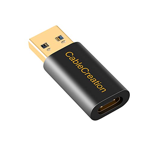 CableCreation USB C Female to USB Male Adapter, USB 3.1 5Gbps USB C to A Adapter Female for Laptops Logitech StreamCam VR Link for Charging - style: Adapter-1Pack