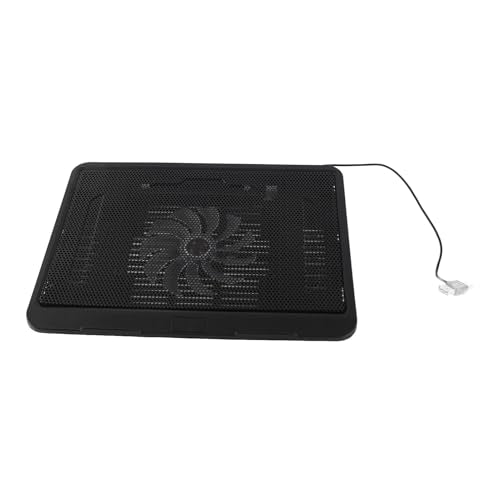 Yosoo Health Gear Laptop Cooling Pad with Big Fan, USB Powered Stand for 14" or Smaller Notebooks, Quiet Laptop Cooler Base (Black) - color: Black