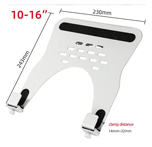 DL-GM112-LP1 Full Motion Aluminum Air Press Gas Spring Dual Arm Laptop Desktop Mount Swivel Grommet Hole Clamp Notebook Tray(for 0-58mm Desk) - color: For 0-58mm Desk