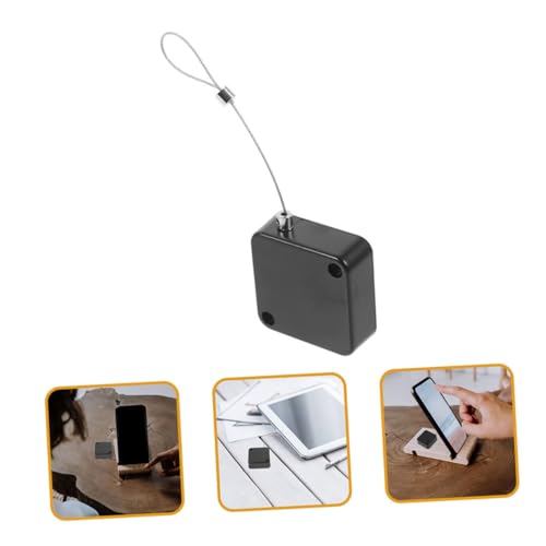 3pcs Anti-Theft Retractable Steel Wire Cable Lock Box 2 Locks 1m Length Automatic Retractable Security Tether for Theft Prevention Suitable for Display Items