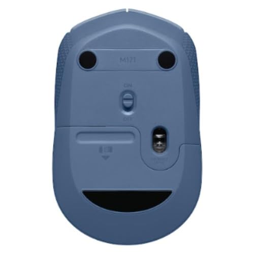 Logitech M170 Compact Ambidextrous 2.4 GHz Wireless Mouse - Blue Grey | Ambidextrous mouse with 2.4 GHz USB-A Nano Receiver, Optical Tracking, 12-Months Battery Life, PC, Mac, Laptop compatible - color: Blue Grey