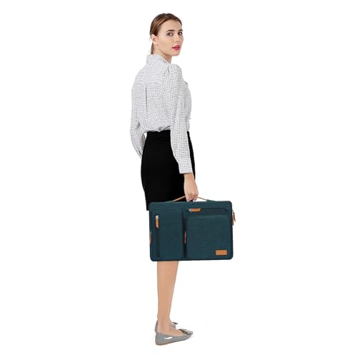 MOSISO 360 Protective Laptop Case 14 inch, 14 inch Laptop Sleeve | Compatible with HP Lenovo Dell ASUS Acer,HP Stream,Dell Latitude, Side Open Carrying Case with 4 Zipper Pockets, Teal Green - color: Teal Green, size: 14 inch