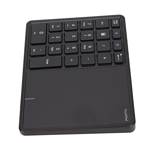 Dioche Numeric Keypad Touchpad 22 Keys Dual Modes BT 2.4G USB Number Pad Portable ABSType C Charging for Office Use (Black)