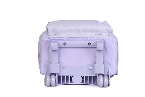 Adult extra Large Kids Rolling Backpack with Lunch Box 3pc Set (STAR HEART PURPLE) - color: Star Heart Purple