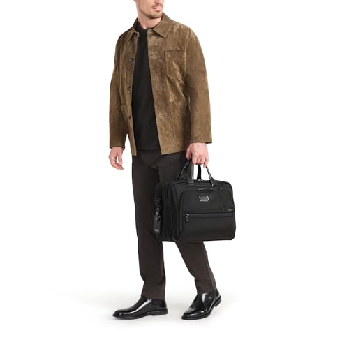 TUMI - Alpha Medium 15" Expansion Laptop Briefcase - Professional Briefcase for Travel - Padded Compartment Fits 15" Screen - color: Black