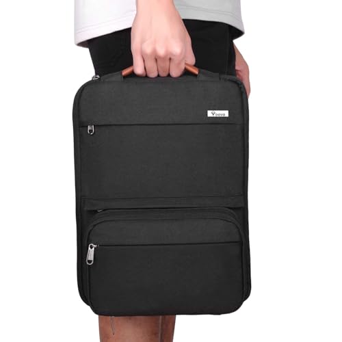 Voova Laptop Sleeve Case 15.6 Inch Compatible with MacBook Air 15 M2/M3/M4, MacBook Pro 15/16, 15-16" Hp Lenovo Dell Acer Asus, 2 in 1 Waterproof Computer Bag with Detachable Accessory Pouch, Black - color: Black, size: 15-16 Inch (15.7 x 11.8 x 1.2 in)