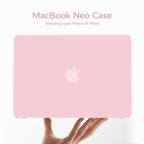 B BELK for MacBook Neo Case 13 inch 2026 Release Model A3404, Baby Pink | Scratch Resistant Protective Matte Hard Shell for Mac Neo Case with Keyboard Cover & Screen Protector, Lightweight, Snap-On - color: Rose Quartz