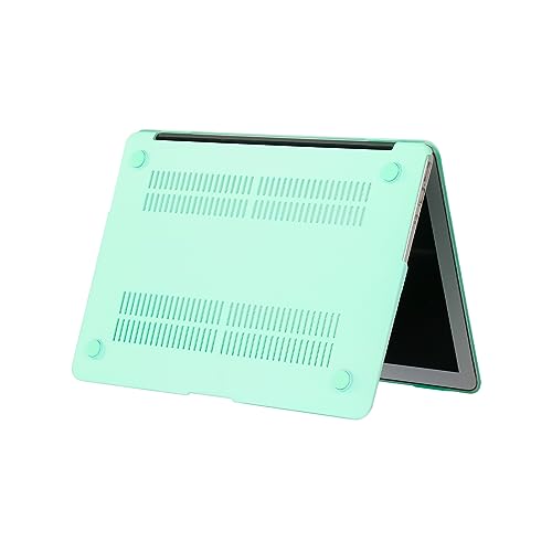RUBAN Case Compatible with MacBook Air 13 Inch (Models: A1369 & A1466, Older Version 2010-2017 Release), Slim Snap On Hard Shell Protective Cover and Keyboard Cover (Cream Green) - color: Cream Green