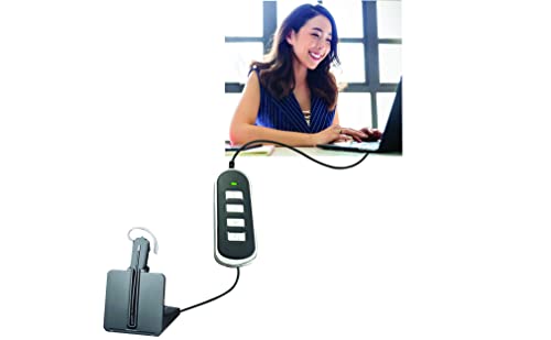 Adapter RJ9 Headset Desk Phone Connect To Coputer PC Laptop Mac Tablet Window Sofphones Devices Compatible With Plantronic Jabra Sennheiser Wireless DECT Headset With Inline Volume/Mute Control Button