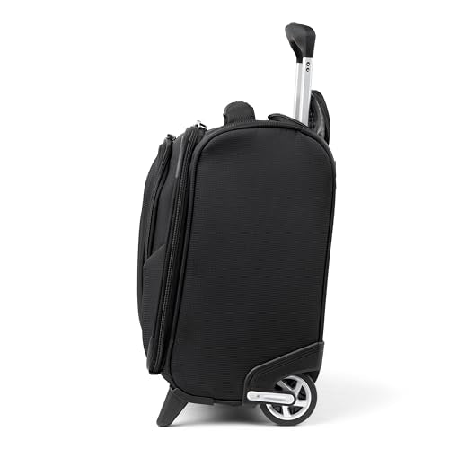Travelpro Maxlite 5 Softside Rolling Underseat Tote, Black, 14-Inch | Lightweight Carry-On 2-Wheel Upright Luggage, Personal Item Size, Designed for Both Men & Women