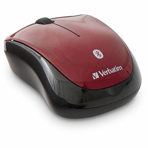 Verbatim Bluetooth Wireless Tablet Multi Trac Blue LED Mouse Garnet