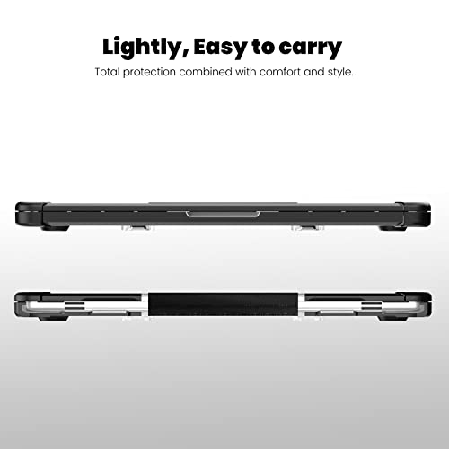MEEgoodo Case for MacBook Air 15 inch 2026 2025 2024 2023, Case Fit Model (A3448/A3241/A3114/A2941) with M5/M4/M3/M2 Chip, Laptop Hard Shell with Heavy Duty Rugged Shockproof, Black XK - color: Black XK