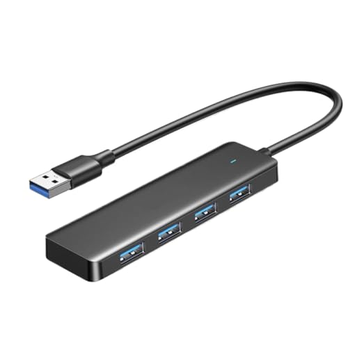 4 Port USB 3.0 Slim Hub Compatible with Pro Air Laptop Desktop PC PS5 (15cm) - color: 15cm