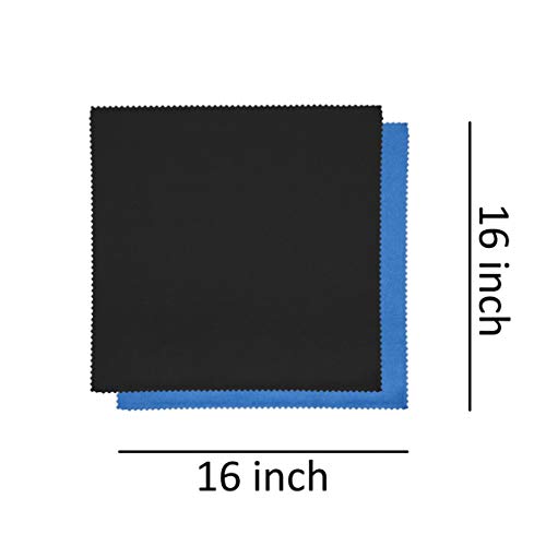 Eco-Fused Microfiber Cleaning Cloth - 16x16 Inch Microfiber Cloth - Pack of 4 Large Cleaning Cloths - Microfiber Cleaning Cloth for Electronics and Monitors - color: 4 Pack - 16 X 16 Inch