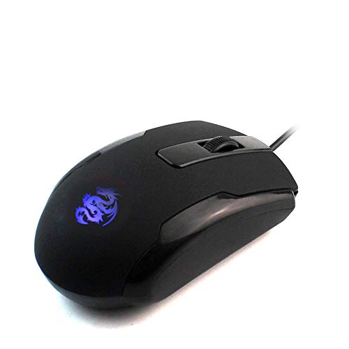 WishLotus Left Handed Mouse Logo Laser Engraving and Matte Process 800 DPI Resolution 3D Button Plug and Play Mini USB Wired Mouse Suitable for Laptop