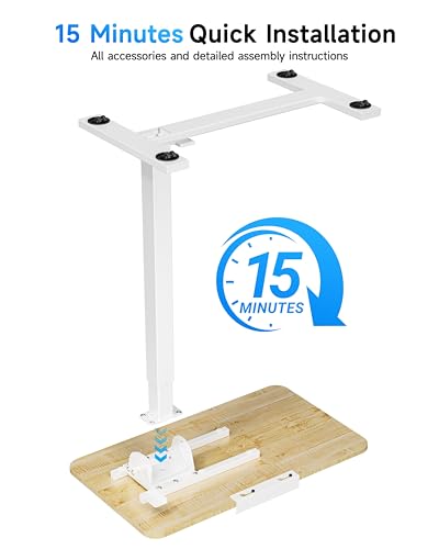 BIZUM Mobile Standing Desk Laptop Desk Pneumatic with Wheels 180° Tilt Top Hospital Bed Table Portable Rolling Cart Foldable Bedside Table for Hospital&Home Use, Maple - color: Maple