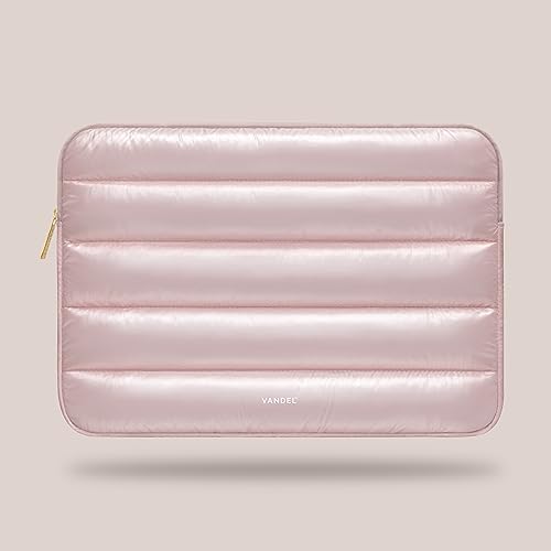Vandel The Original Puffy Laptop Sleeve 13-14 Inch, Laptop Sleeve for Women | Protective Carrying Case Cover for MacBook Pro 14 in, MacBook Air 13 Inch, iPad Pro 12.9, Dell, Asus, HP - color: i. Shiny Pink