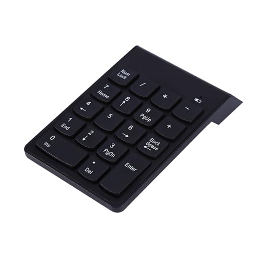 Wireless Numeric Keypad 2.4G | Compact & Portable, Auto Sleep Mode, 18 Keys for Laptop & PC, USB Receiver Included (Black)